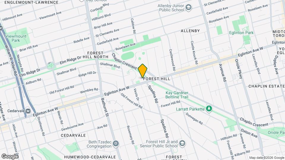 660 Eglinton Ave W Map and Location Details