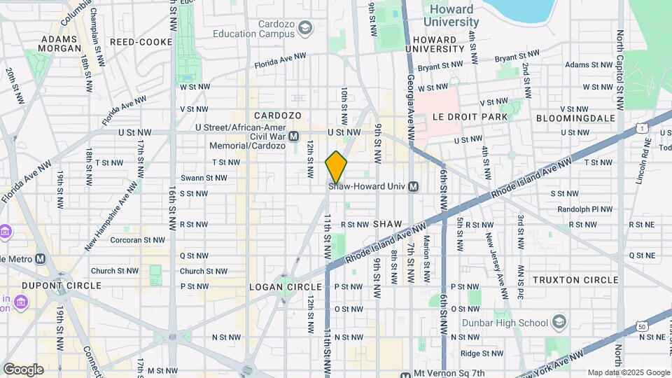 1011 S St NW Map and Location Details