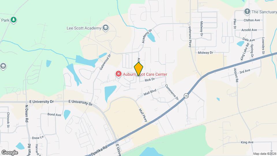 1243 Aubie Dr Map and Location Details