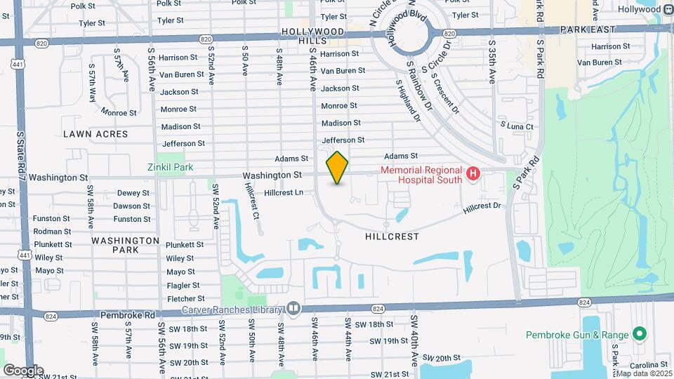 919 Hillcrest Dr Map and Location Details