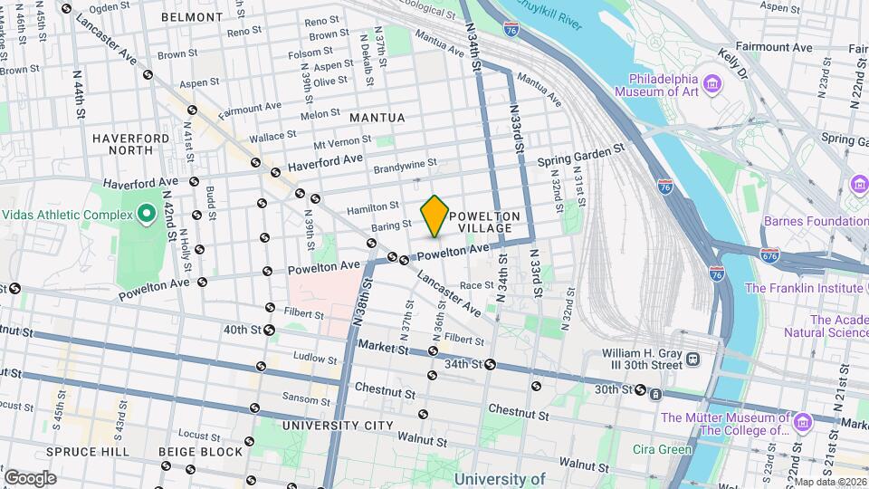 3601 Powelton Ave Map and Location Details