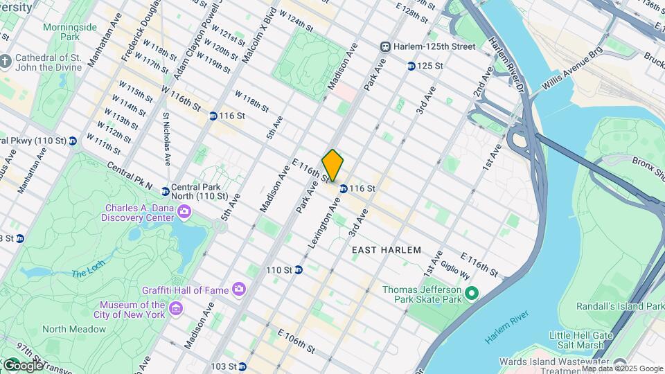 120 E 116th St Map and Location Details