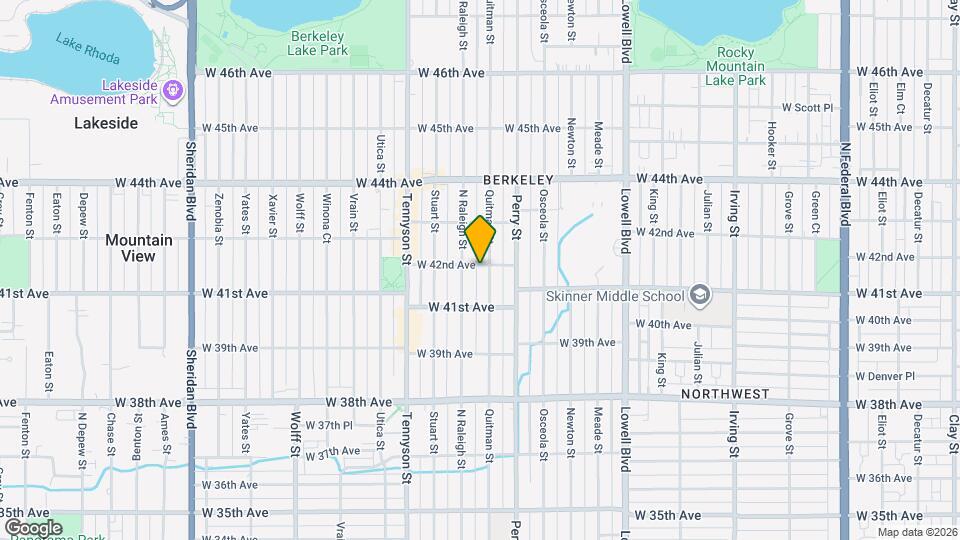 4118 W 42nd Ave Map and Location Details