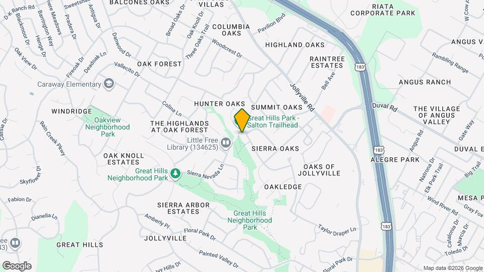 5921 Taylor Draper Cove Map and Location Details