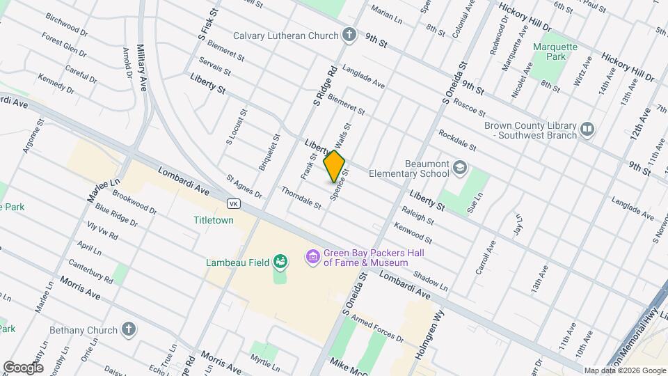 1736 Spence St Map and Location Details