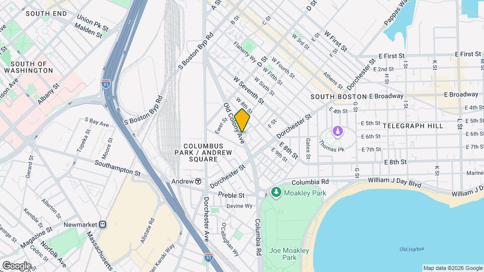 206 Old Colony Ave Map and Location Details