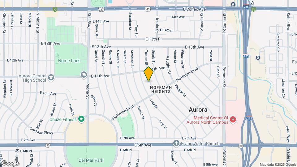 1043 Tucson St Map and Location Details