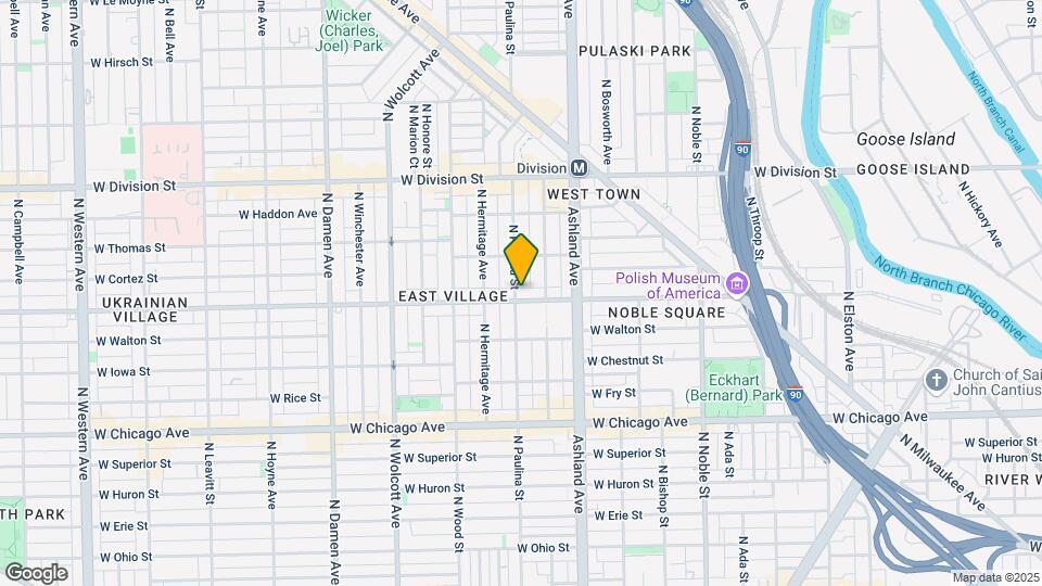 1654 W Augusta Blvd Map and Location Details