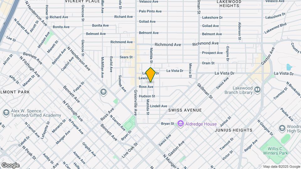 5705 Ross Ave Map and Location Details
