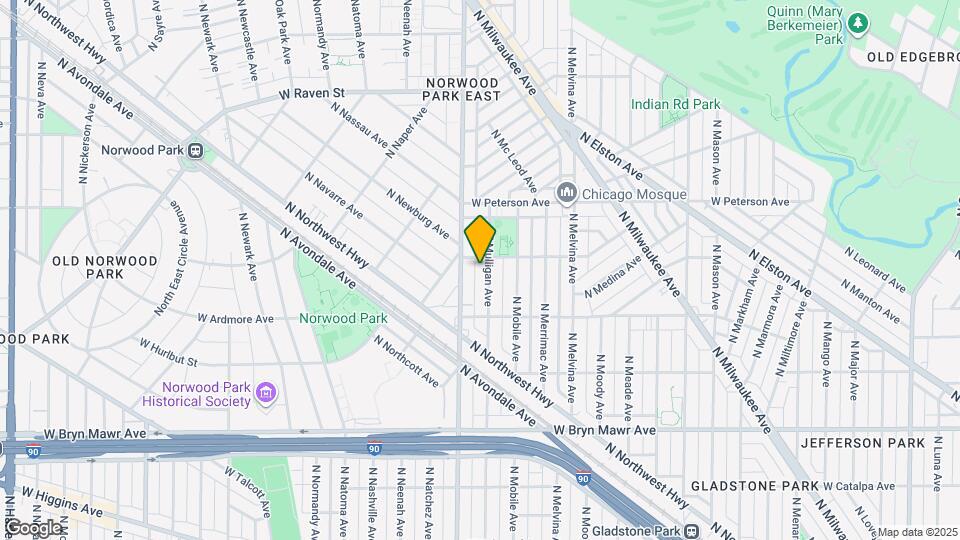 5850 N Mulligan Ave Map and Location Details