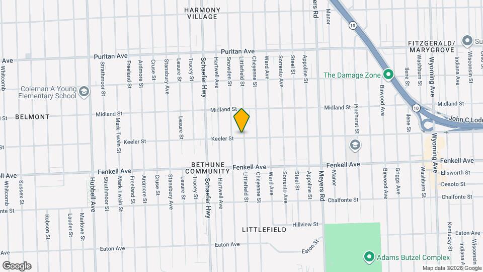 15401 Littlefield St Mapa y Detalles de la Ubicación