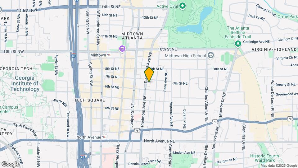 849 Piedmont Ave NE Map and Location Details
