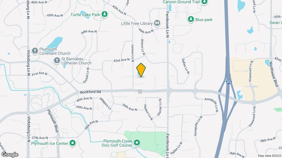 4110 Juneau Ln N Map and Location Details