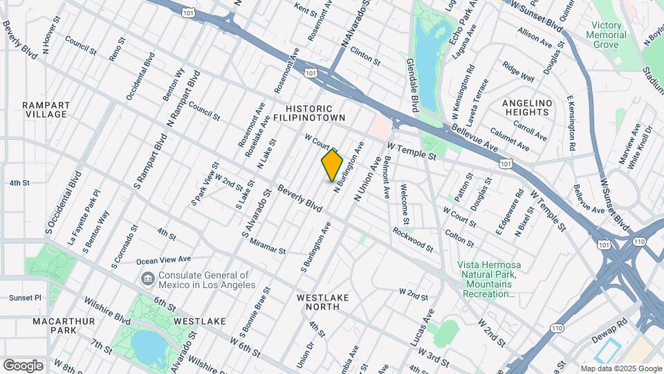 203 N Burlington Ave Mapa y Detalles de la Ubicación