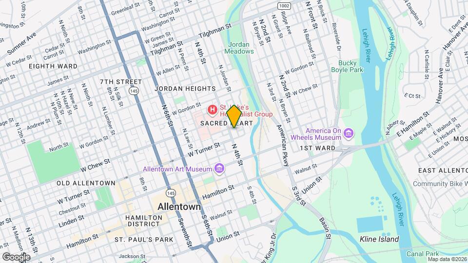 213 N 4th St Map and Location Details