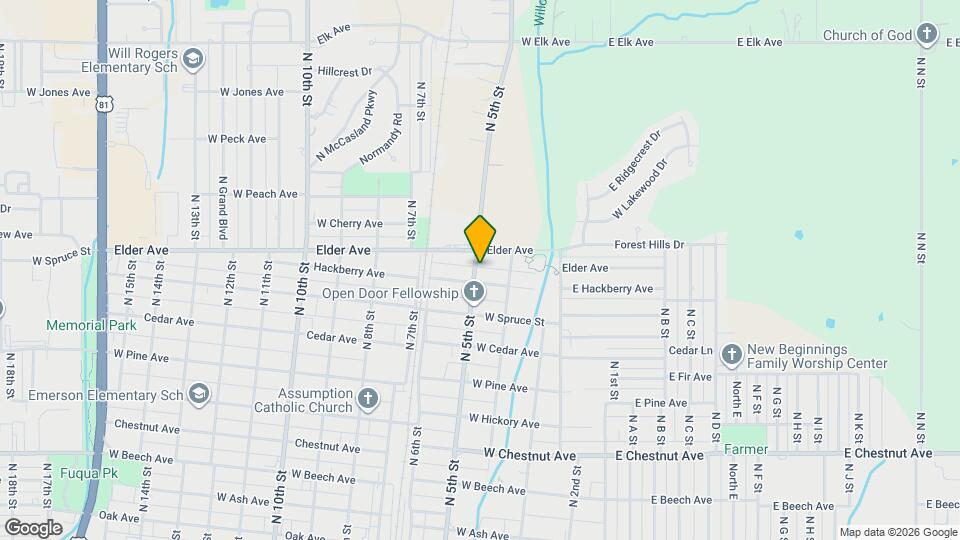 1106 N 5th St Map and Location Details