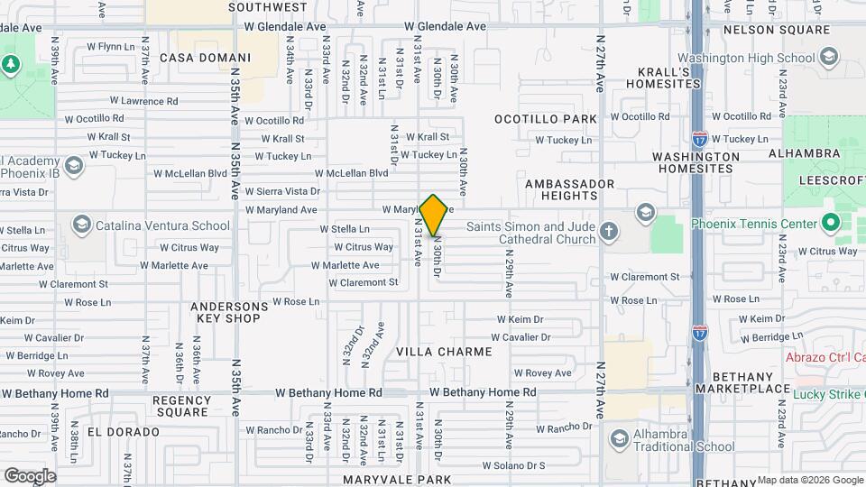 6314 N 30th Dr Mapa y Detalles de la Ubicación