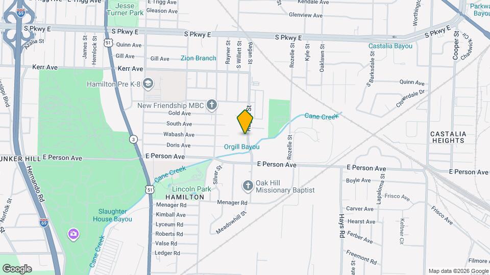 1615 Ragan St Map and Location Details