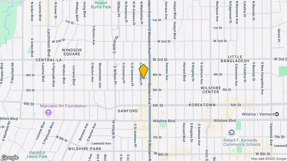 420 S Manhattan Pl Map and Location Details