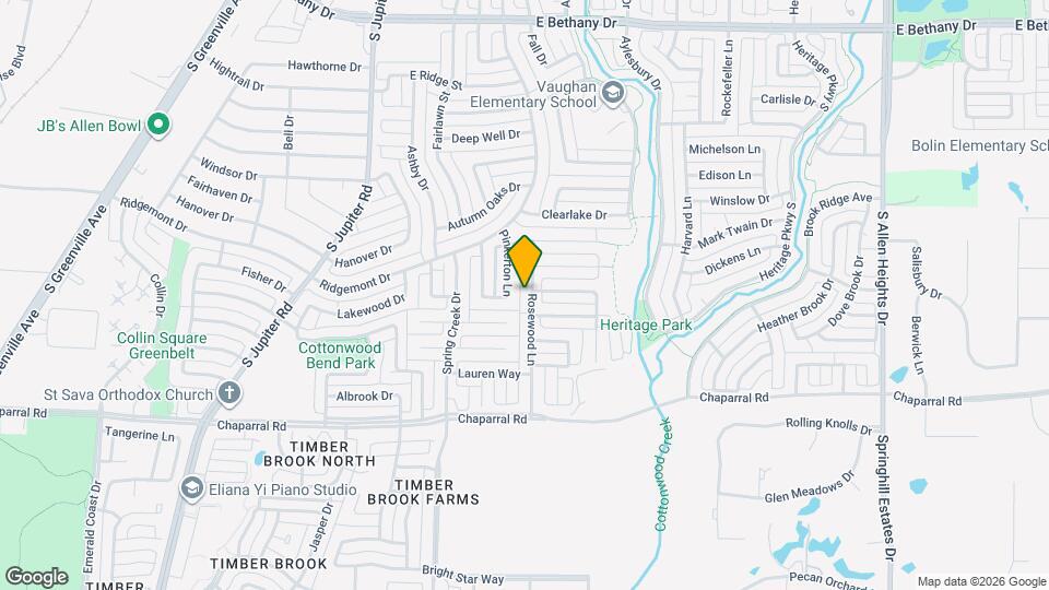 1300 Rosewood Ln Map and Location Details