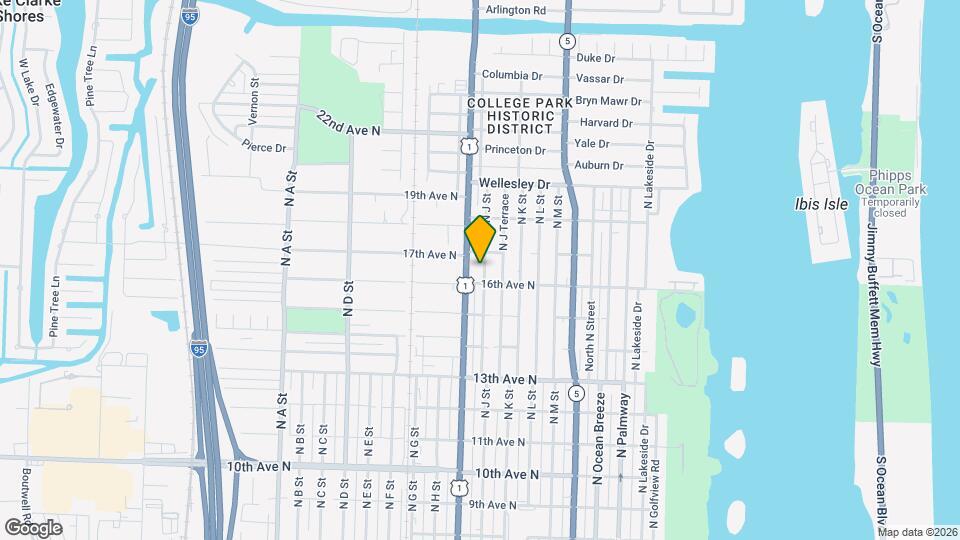 1615 N J St Map and Location Details