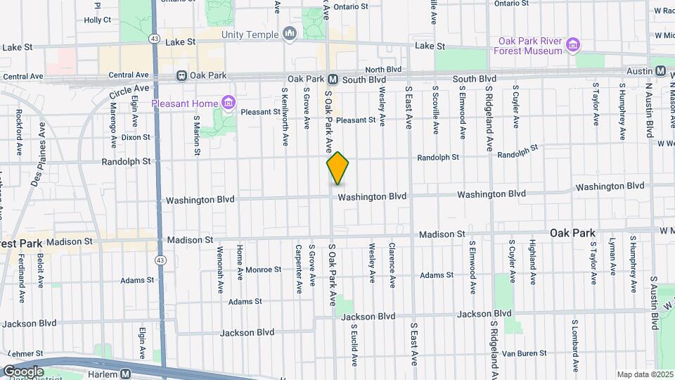 338 S Oak Park Ave Map and Location Details