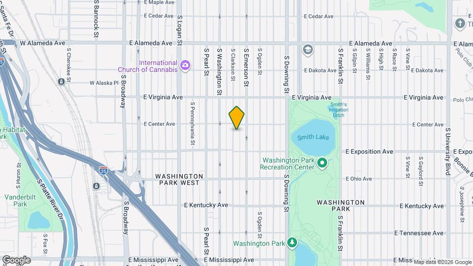 630 S Clarkson St Map and Location Details