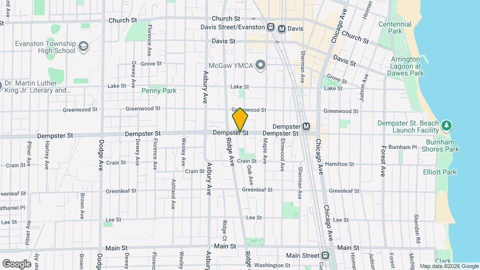 1104 Dempster St, Unit Garden Map and Location Details