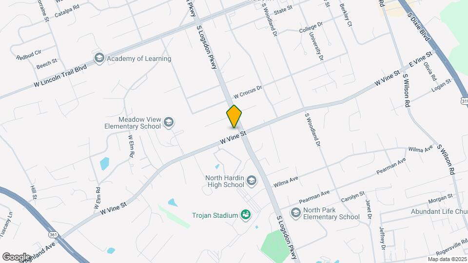 1003 W Vine St Map and Location Details