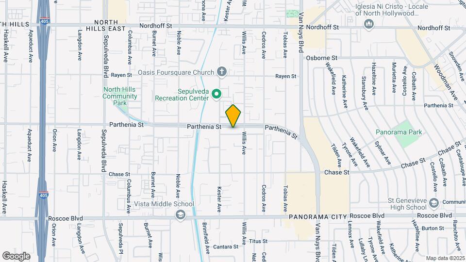14828 Parthenia St Map and Location Details