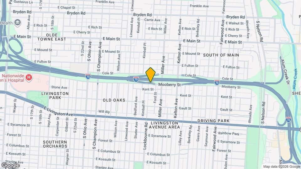 1341 Mooberry St Map and Location Details