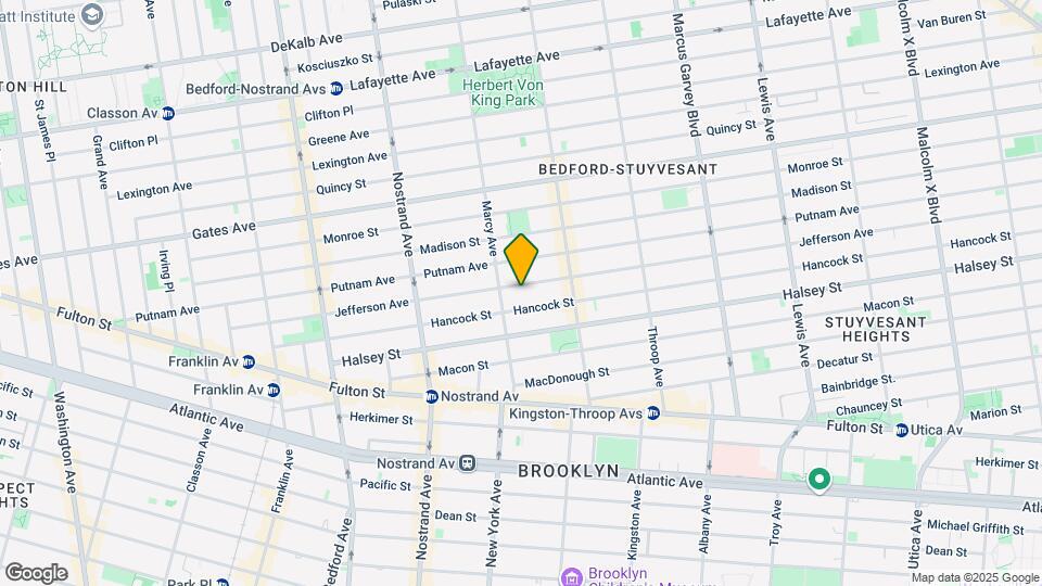 292 Jefferson Ave, Unit Top Floor Map and Location Details
