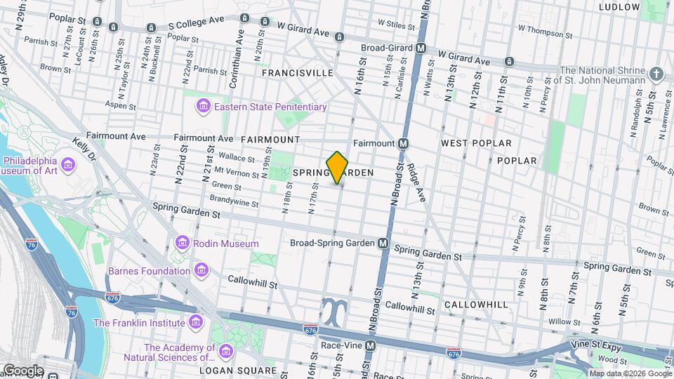 1609 Mt Vernon St Map and Location Details