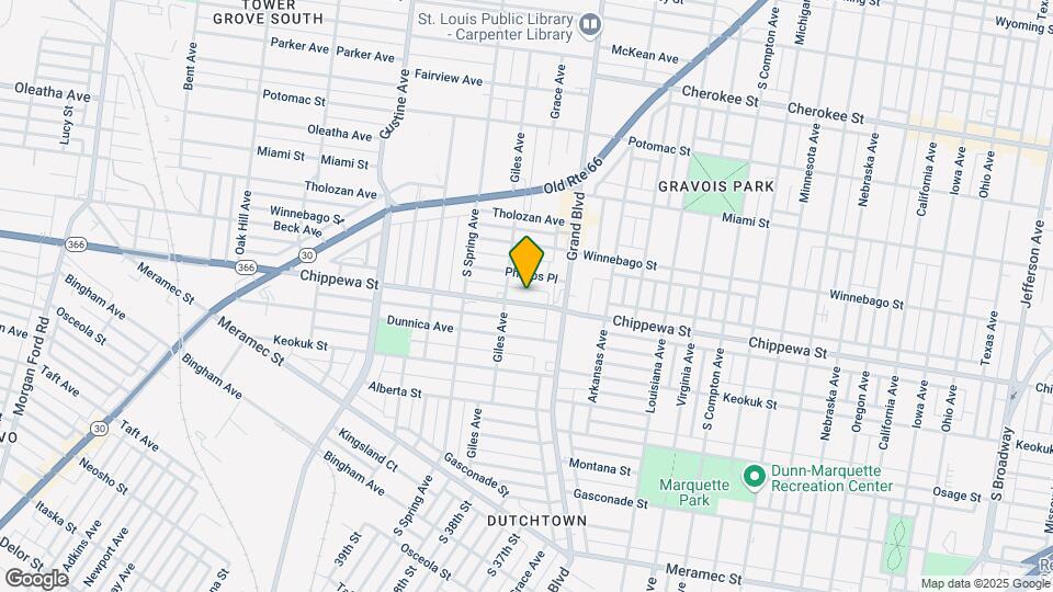 3641 Chippewa St Map and Location Details