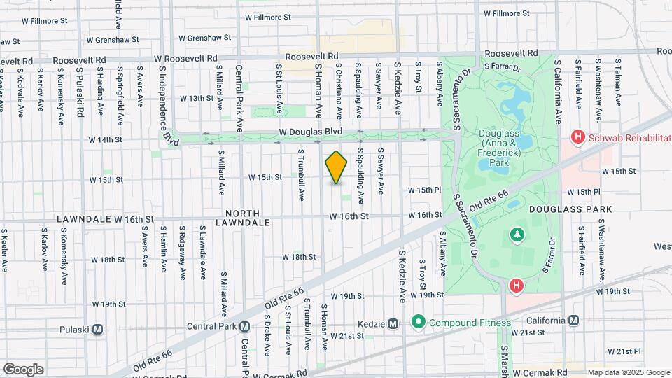 1516 S Christiana Ave Map and Location Details
