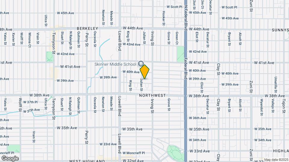 3345 W 39th Ave Map and Location Details