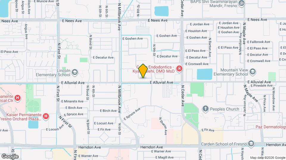 1177 E Athens Ave Map and Location Details