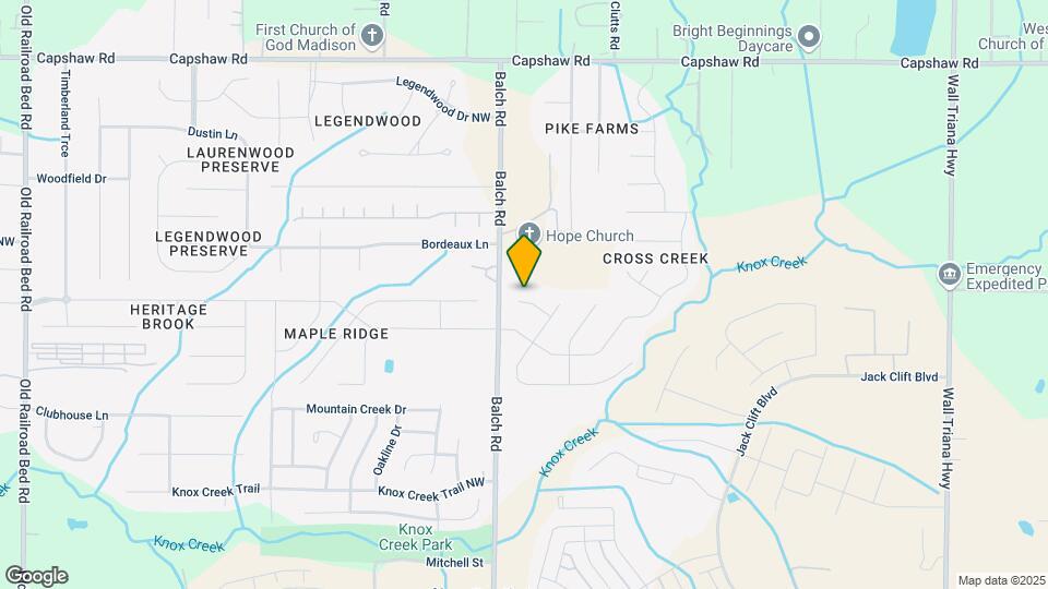 106 Back Creek Cir NW Map and Location Details