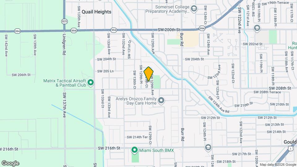 20791 SW 129th Ct Map and Location Details