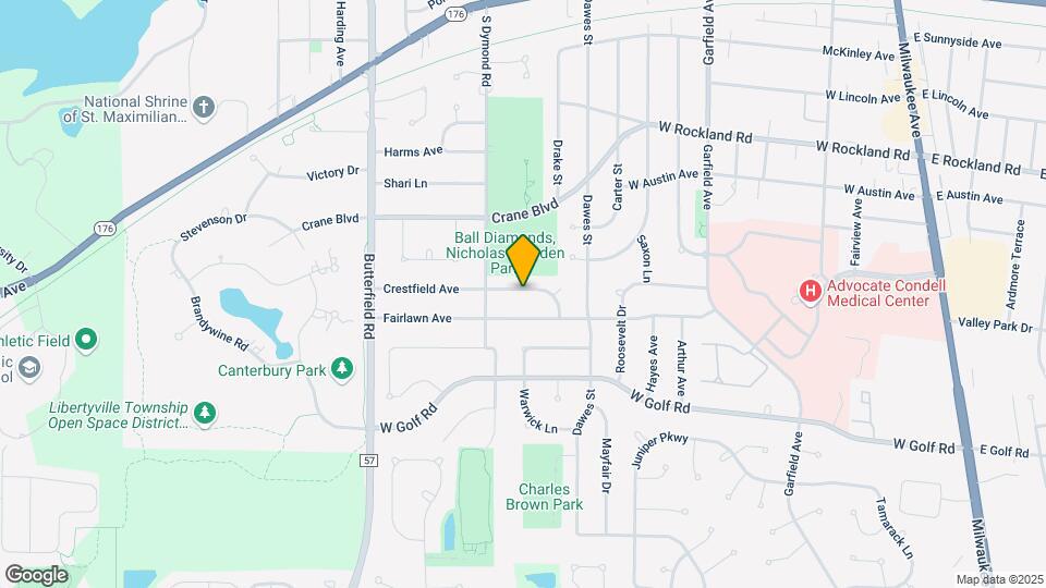 923 Crestfield Ave Map and Location Details