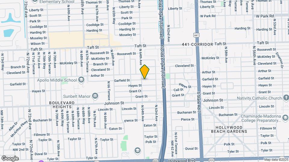 6332 Garfield St Map and Location Details