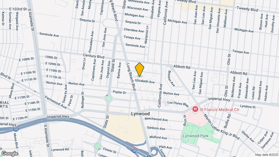 Elizabeth Avenue Mapa y Detalles de la Ubicación