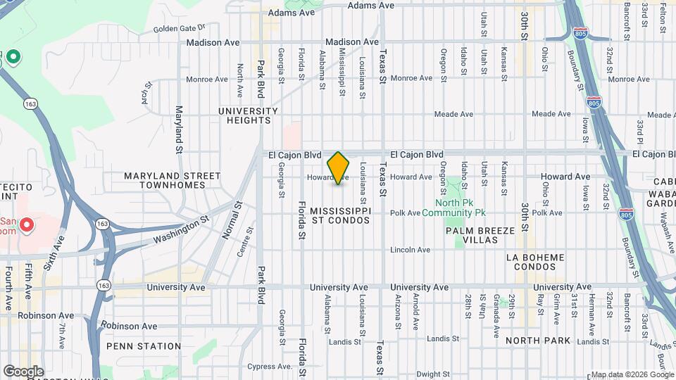 4166 Mississippi St Map and Location Details