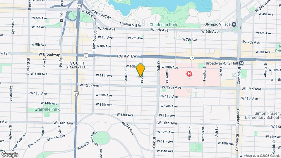 1116 W 11th Ave Map and Location Details