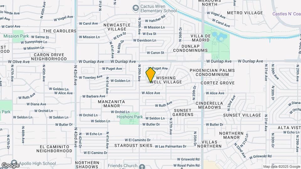 3810 W Townley Ave Map and Location Details