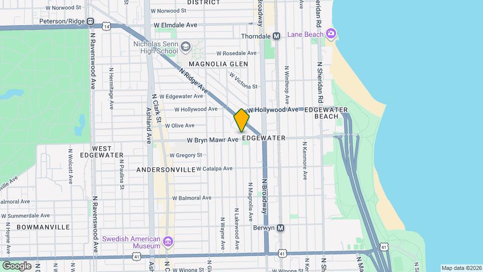 1246 W Bryn Mawr Ave Mapa y Detalles de la Ubicación