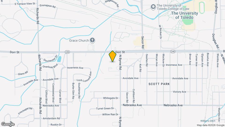 1101 N Byrne Rd Map and Location Details