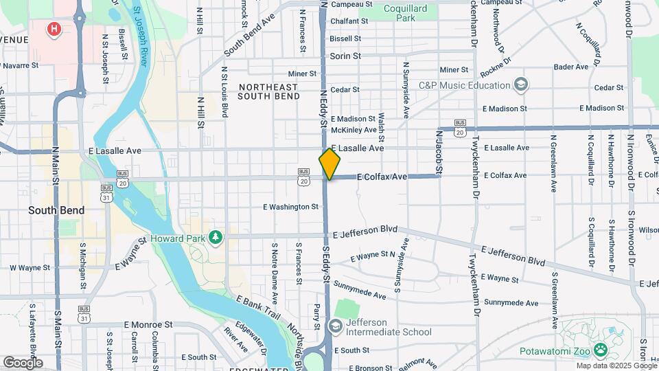 124 N Eddy St Map and Location Details