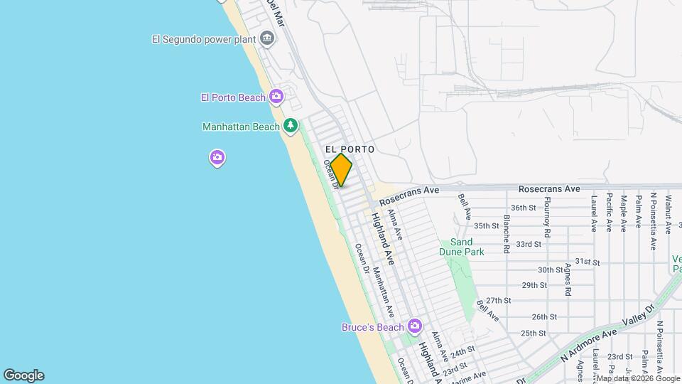 3820 Ocean Dr, Unit 3820 OCEAN DRIVE MANHATTAN BEACH CA 90266 Mapa y Detalles de la Ubicación