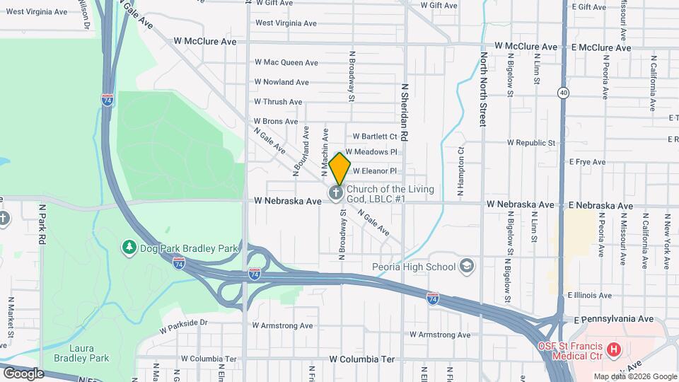 1911 N Broadway St Map and Location Details